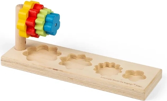 Дървена вкла̀дачка цветя BIGJIGS TOYS