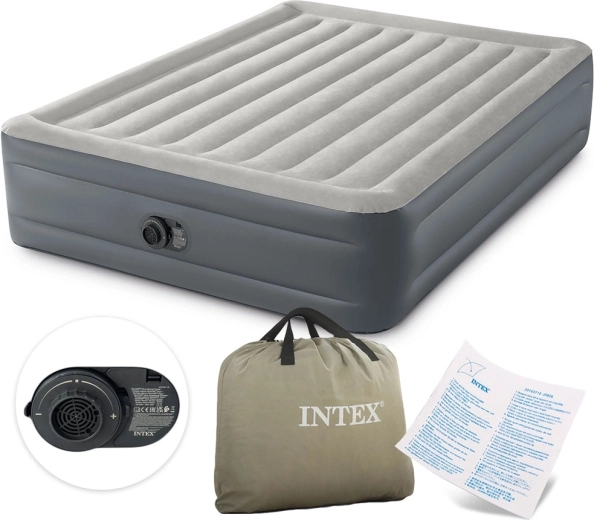 Inflatable mattress with built-in pump 203 × 152 × 46 cm INTEX