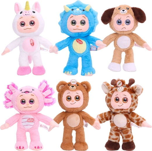 Bendable Plush Animal with Light-Up Eyes, ZOO Edition, 25 cm - 1 piece