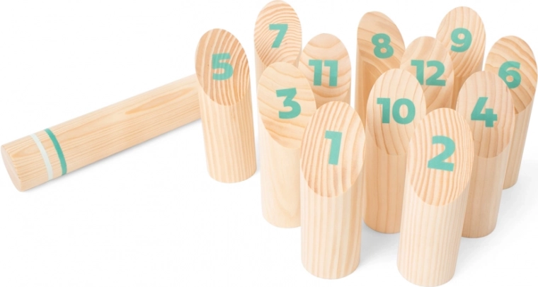 Финландска игра с кегли Mölkky – дървена семейна игра на открито