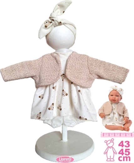 Дрехи за бебе-кукла NEW BORN 43–45 см – комплект от 4 части Llorens