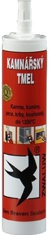 Каминарски уплътнител 280 ml, черен Den Braven