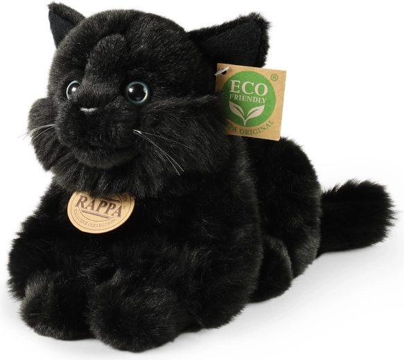 Плюшена котка черна 22 см eco friendly