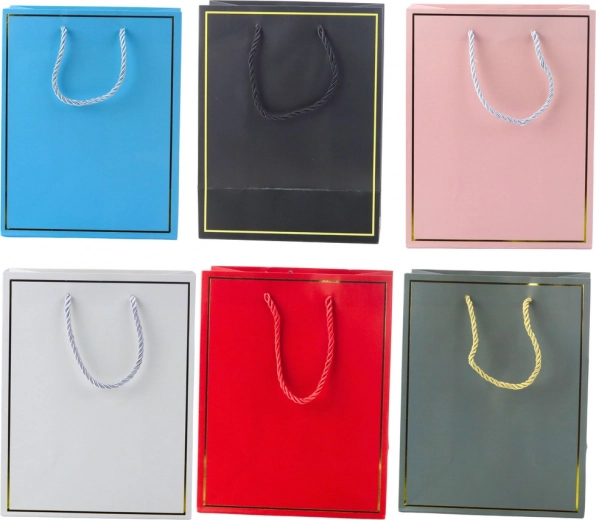 Gift bag with gold frame 23 × 18 × 10 cm