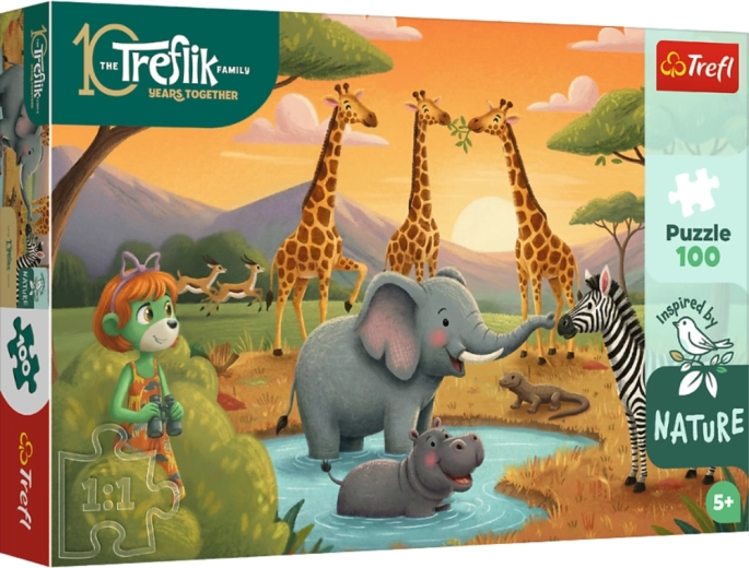 Puzzle 100 pieces – cheerful TREFLIKS FAMILY gang – TREFL