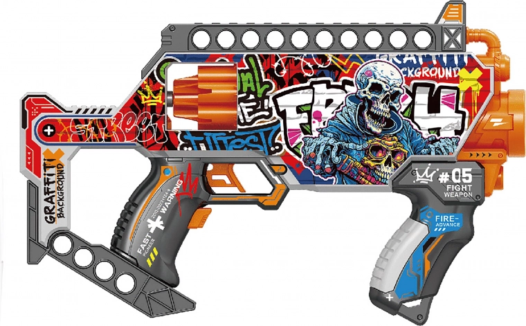 Foam Dart Submachine Gun Revolver Style 35 cm