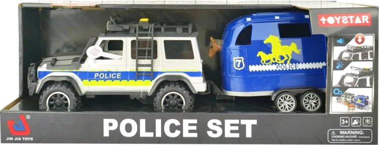 Kids' jeep with trailer with lights and sounds