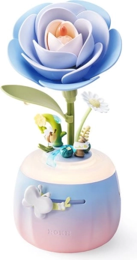 Robotime ROKR Floral Art 3D пъзел лампа Камелия (73 части)