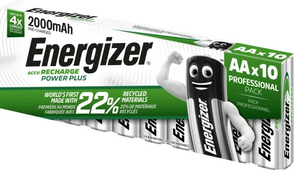 Акумулаторни батерии AA 2000 mAh Energizer Power Plus, 10 бр.