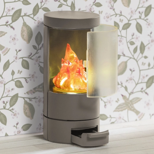 Light effect of a burning fireplace
