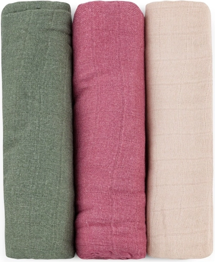 PETITE&MARS bamboo muslin diapers Moussy Botanic Tones 68 × 68 cm - 3 pcs