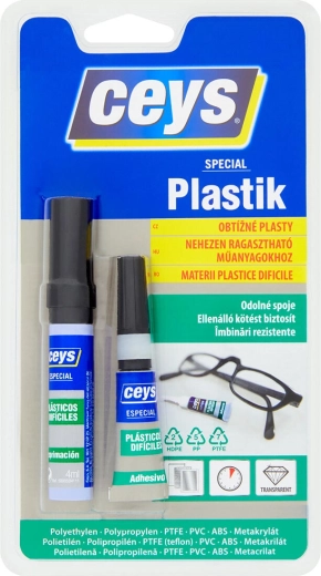 Лепило за труднолепими пластмаси 3 g + 2 ml / 4 ml CEYS