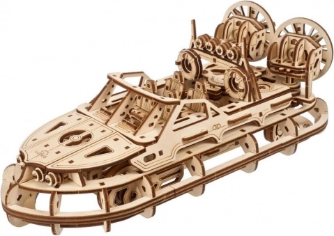 Ugears спасителен ховъркрафт – 3D дървен механичен пъзел