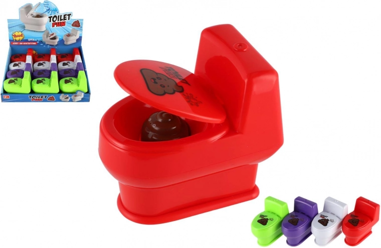 Fun squirting toy in the shape of a toilet - 4 color variants