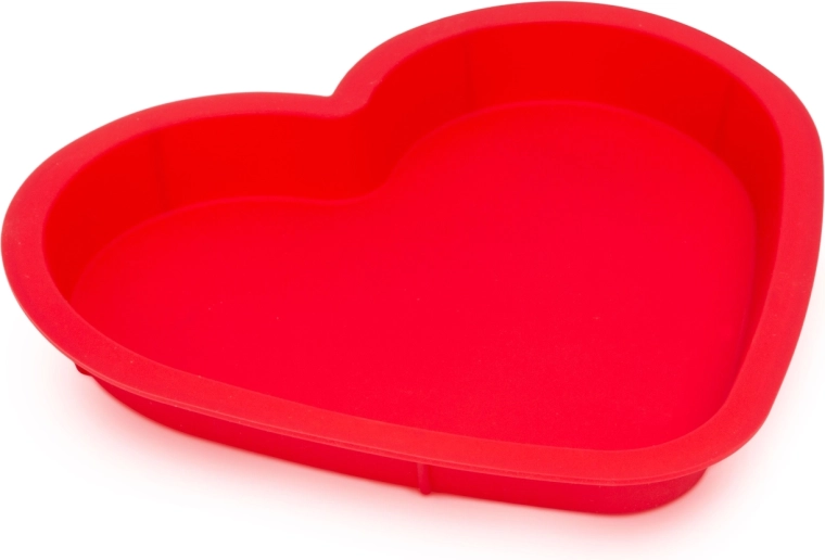 Red Silicone Heart-Shaped Baking Mold