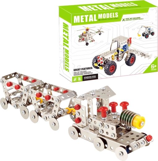Metal construction set train 277 pieces