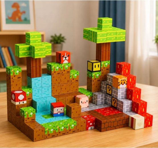 Magnetic connection = easy building