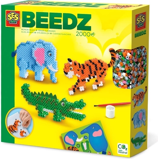 SES ironing beads – safari animals 3D