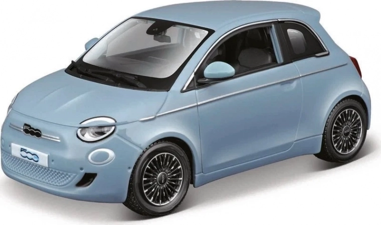 Метален модел на автомобил Bburago 1:24 Fiat 500e син (2023)