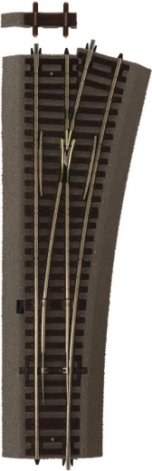Roco turnout WR15 right H0 with rubber roadbed