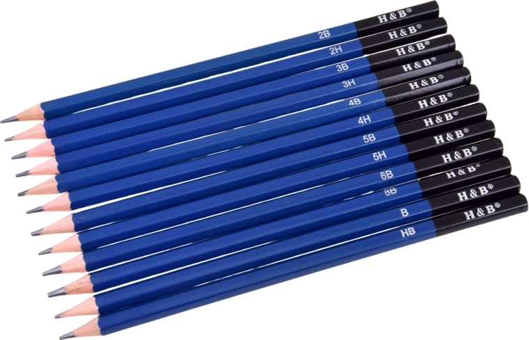 Wide range of hardness grades for precise lines and deep shading
