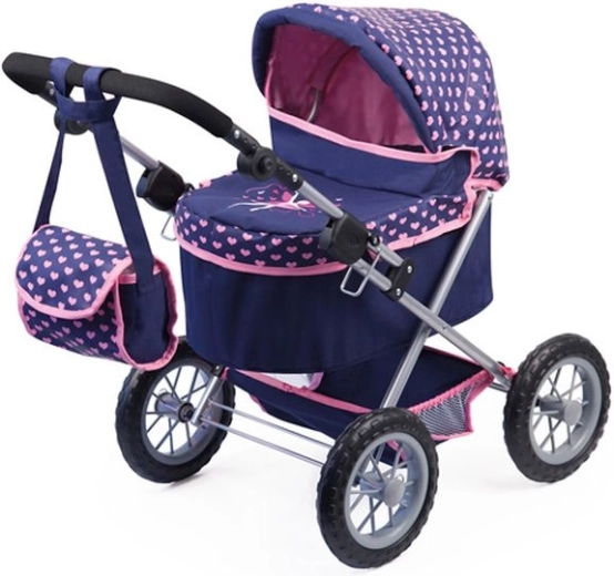 Bayer doll stroller Trendy navy and pink