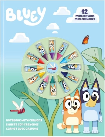 BLUEY Notebook with 12 Mini Crayons
