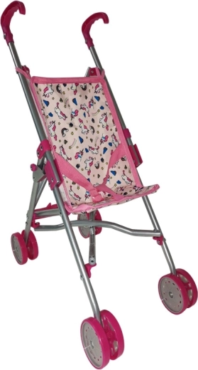 Children's umbrella stroller pink with unicorn