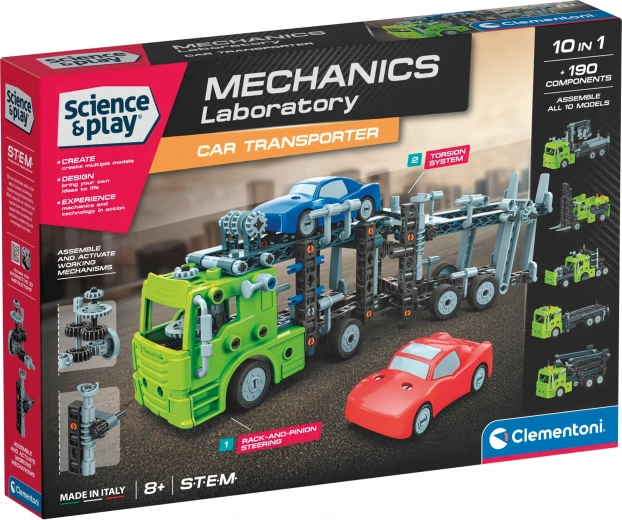 Clementoni Science & Play механическа лаборатория – автовоз 10 в 1