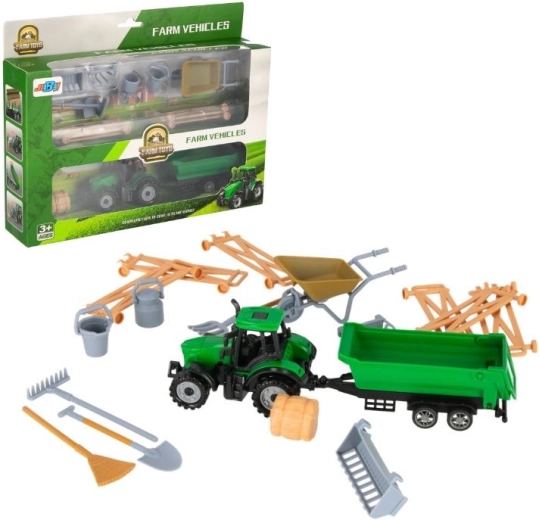 Tractor with Trailer and Farm Accessories