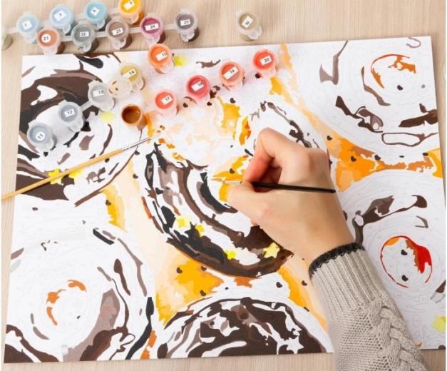 Easy paint-by-numbers for relaxation