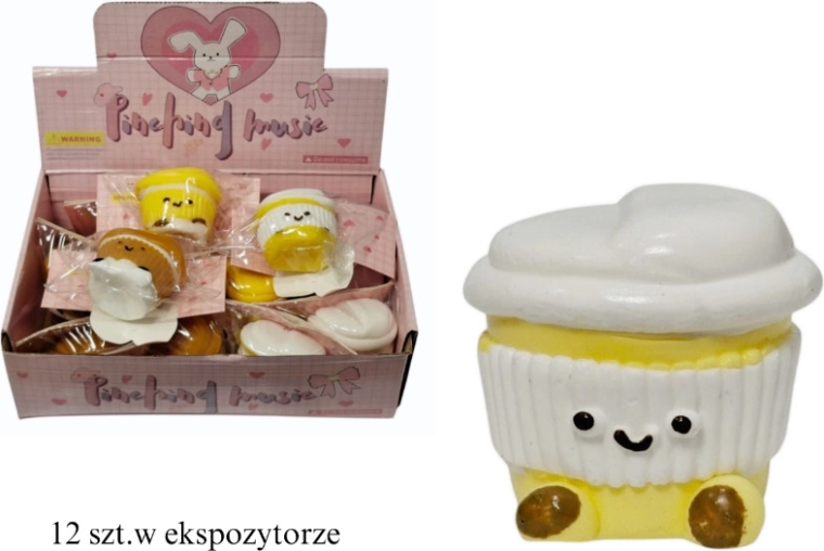 Squeezable anti-stress cupcake toy - 1 piece