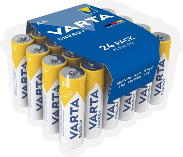 Alkaline AA LR6 Batteries 24 pcs Varta