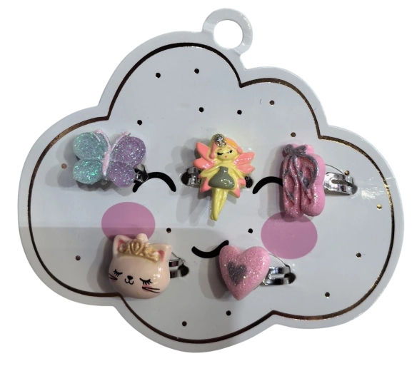 PINK комплект пръстени фея и животни, 5 бр.