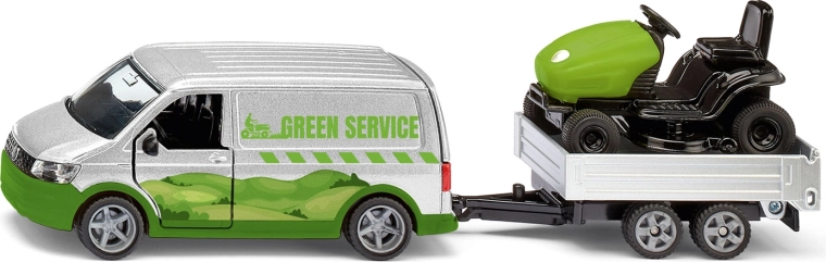 Siku super VW T6 с ремарке и градински трактор