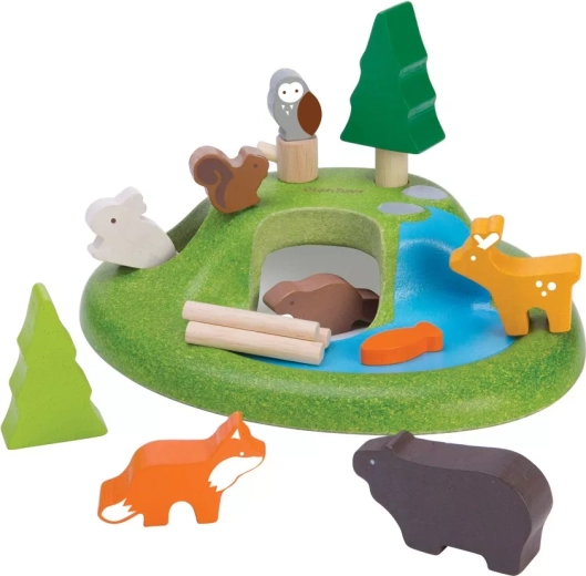 PlanToys комплект горски животни и пейзаж
