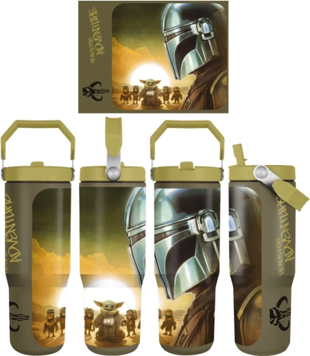 Пътуваща чаша Star Wars Mandalorian и Grogu Sunset с каишка