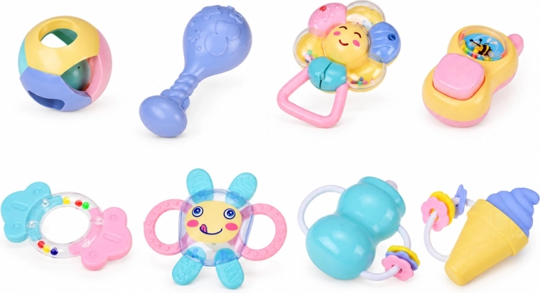 Eight toys for colorful exploration