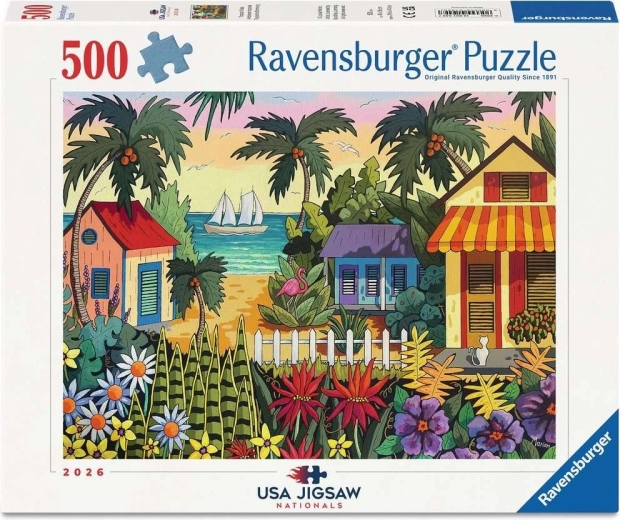 Пъзел Ravensburger USA Jigsaw Nationals: тропическа атмосфера 500 части