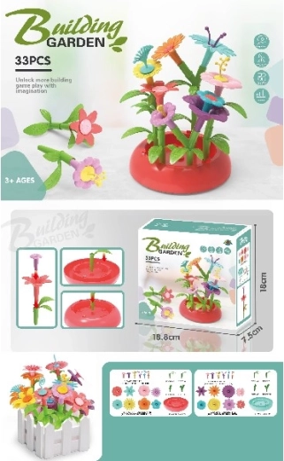 DIY flower building set – Small Garden (33 pieces)