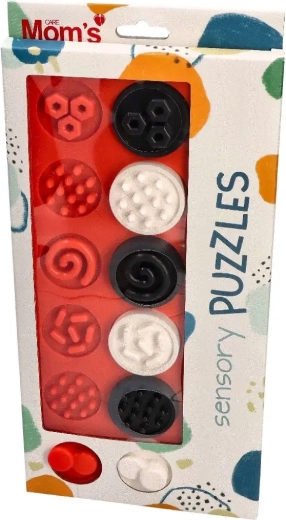 High-contrast sensory puzzle rings XL 6m+ Mom's Care