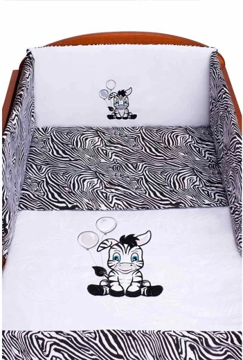 3-piece crib bedding set New Baby Zebra, black-and-white 100 × 135 cm