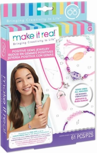 MAKE IT REAL комплект за изработка на бижута Positive Gems – колие и 3 гривни