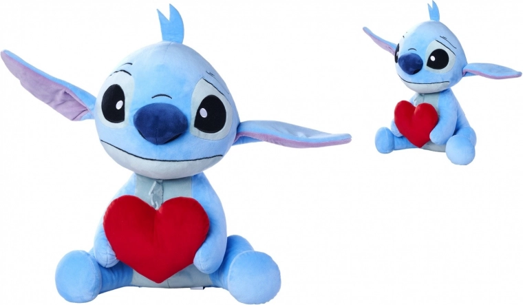 Плюшен Stitch със сърце 50 см