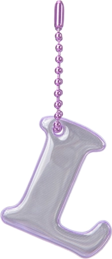 Baagl reflective pendant letter L