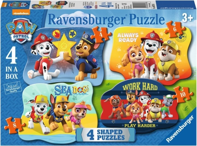 Ravensburger пъзел Пес Патрул 4 в 1 (4–10 части)