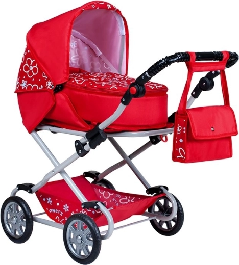 Children's Doll Stroller 2-in-1 New Baby Monika Red