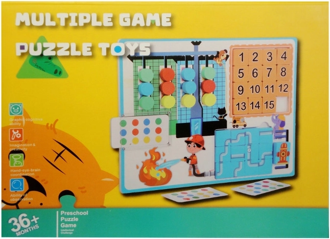 Wooden Logic Puzzle 3-in-1 – Maze and Educational Game