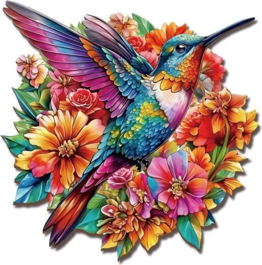 2Kids Toys wooden hummingbird puzzle