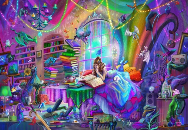 Puzzle BLUEBIRD Magical Rainbow Study 1000 Pieces